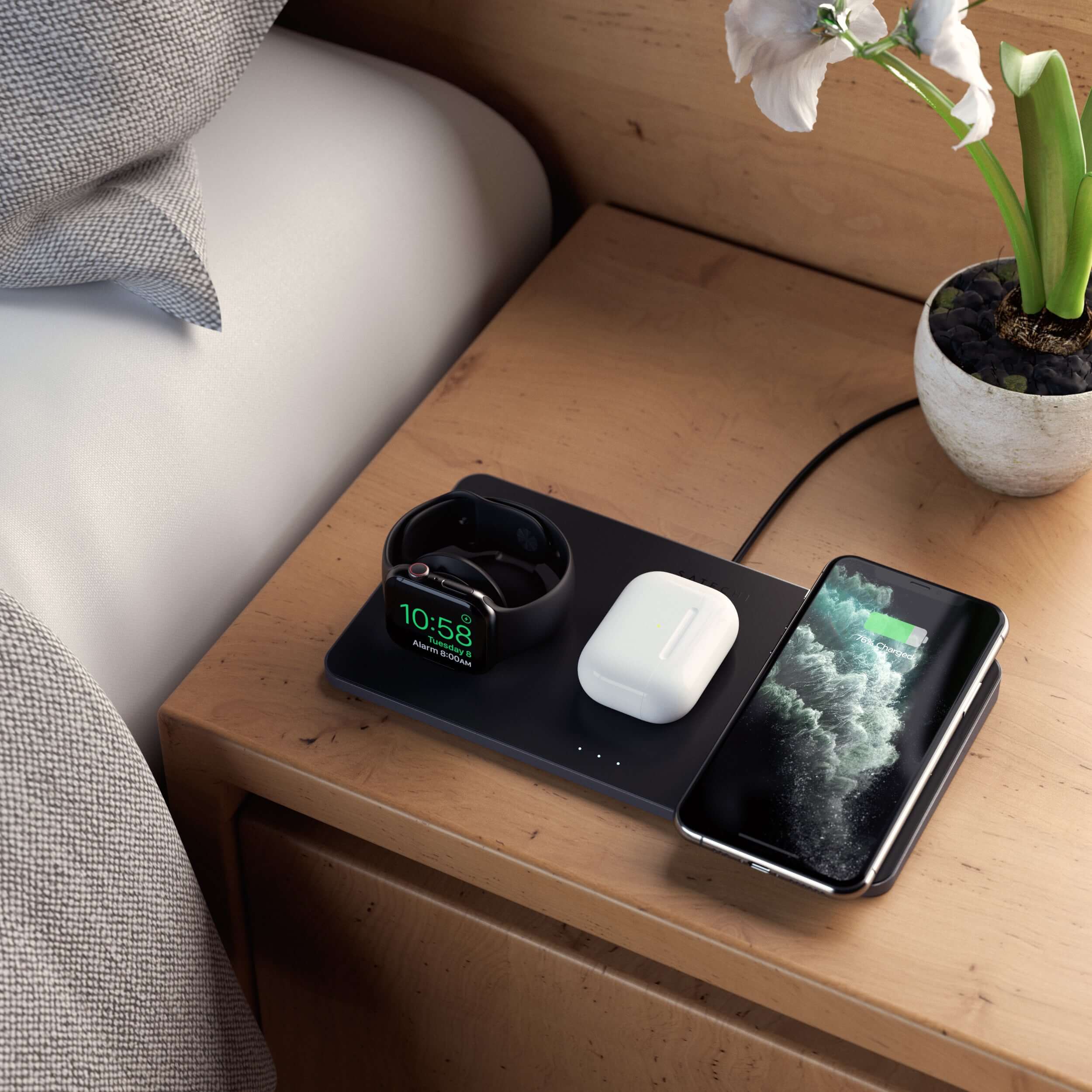 Trio Wireless Charger With Magnetic Pad